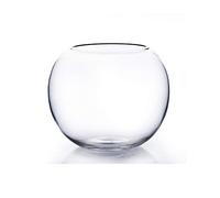 WGV Bowl Glass Vase, Diameter 10", Height 8", Open Width 6", Clear Bubble Vase, Plant Container, Fish Bowl for Wedding Party Event, Home Office Decor, 1 Piece