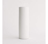 WGV Ceramic Cylinder Vase Width 5" Height 12" Elegant Unique Modern Matte Floral Container Planter Pot Centerpiece for Event Party Wedding Office Home Decor Smooth White 1 Piece