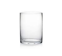 WGV Cylinder Vase, Open Width 6", Height 8", Clear Glass Floral Container, Candle Holder for Wedding Centerpiece, Party Event, Home Office Decor, 1 Piece