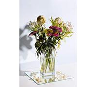 WGV Glass Rectangle Block Vase, Width x Length 3" x 4", Height 9", Clear Floral Planter Container Votive Candle Holder Wedding Party Event, Home Office Decor, 1 Piece