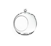WGV Round Hanging Votive Candle Holder/Glass Orb Terrarium Vase, 7-Inch by 8-Inch, Clear