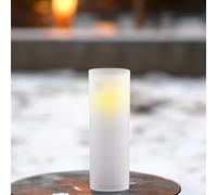 WGVI Hurricane Candle Holder Sleeve, W: 3", Ht: 10", Frosted Glass Cylinder Open Both Ends, Chimney Tube Shade, 2 Pieces