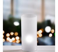 WGVI Hurricane Candle Holder Sleeve, W: 5", Ht: 14", Frosted Glass Cylinder Open Both Ends, Chimney Tube Shade, 2 Pieces