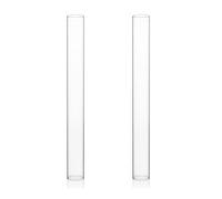 WGVI Hurricane Candle Holder Sleeve, Wide 3", Height 30", 2 Pieces, Clear Glass Cylinder Open Both Ends, Chimney Shade Tube (HST0330_2pc)