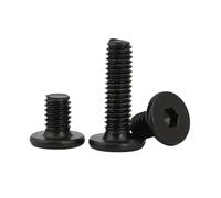 WGX123 5pcs-50pcs M1.4 To M8 CM Black 304 Stainless Steel Hex Hexagon Socket Ultra Thin Super Low Flat Allen Cap Head Screw Bolts(X 5mm,M5 10pcs)