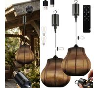 wgzixezn Battery Operated Pendant Light with Remote