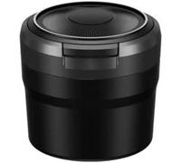 WGZNYN Car Ashtrays for Opel Astra Combo Corsa Crossland Grandland Insignia, Smell Proof Auto Ashtray With LED Light, Portable Temperature-Retardant Cigarette Ash Cup,Black