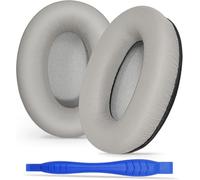 WH-1000XM3 Replacement Ear Pads for Sony XM3 Noise Cancelling Headphones, Genuine Lambskin Leather Earpads Cushions with Softer Acoustic Memory Foam, Extra-Thickness (Silver)