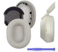 WH1000XM5 Ear Pad Cushions Replacement Noise Isolation EarPads Compatible with Sony WH-1000XM5 Wireless Noise Canceling Over-Ear Headphones- Added Thickness & Plastic Stick (Beige)
