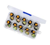 WH148 Potentiometer Set B1K 2K 5K 10K 20K 50K 100K 500K 1M 15mm Shaft for Music &Circuit Control ABS Metal Construction Circuit Adjustment Set