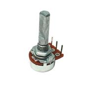 WH148 Type 3pins Internal Bending Foot Vertical(Front） Potentiometer 16 Carbon Film B10k Handle Length 25mm Half Shaft