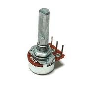 WH148 Type 3pins Internal Bending Foot Vertical Potentiometer 16 Carbon Film B10k Handle Length 25mm Half Shaft 1Pcs