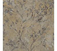 Livingwalls Wallpaper 396501 with Branches in Brown, Cream, Gold - High-Quality Floral Wallpaper with Design and Metallic Effect in Gold - 10.05 m x 0.53 m - Made in Germany
