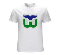 Wha Hartford Whalers Team T-Shirt Graphic Printed Mens White Mens Unisex Tee 3XL