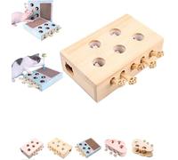 Whack a mole cat toy,Whack-a-Mole 3-in-1 Cat Scratcher and Toy,wooden whack a mole cat toy,whack a mole game cat puzzle toy,Cat Whack a Mole Toy,cat interactive toys,for Bored Indoor Adult Cats(Five-h
