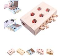 Whack a mole cat toy,Whack-a-Mole 3-in-1 Cat Scratcher and Toy,wooden whack a mole cat toy,whack a mole game cat puzzle toy,Cat Whack a Mole Toy,cat interactive toys,for Bored Indoor Adult Cats(Five-h