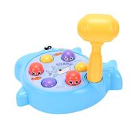 Whack A Mole Game Interactive Educational Toy for Kids Early Learning Fun Pounding Game for Home Classroom 20.5x19x6cm (Blue)