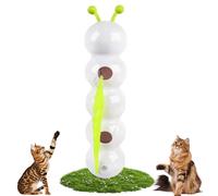 Whack A Worm Cat Toy, Moving Caterpillar Cat Toy, Stable Suction Cup, Usb Rechargeable, Dual-Tail Wiggly Worm Smart Toy