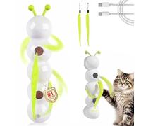 Whack a Worm Post Cat Toy, Automatic Smart Caterpillar Interactive Wack a Worm Moving Caterpillar Cat Toy, Electric Dancing Purr Whirl Sensor Pet Toys for Indoor Cats(1pc)
