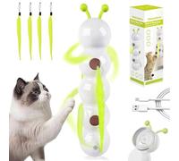 Whack a Worm Post Cat Toy, Interactive Caterpillar Smart Motion Cat Toy with Worm Design & Motion Sensor, Automatic Indoor Electronic Cat Toys, with Suction Cup Base & USB Rechargeable (#B) (#A)