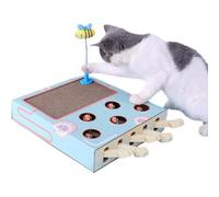 Whack Attack Cat Toy,2025 New Wooden Whack-a-Mole Cat Toy,Cats Scratcher,Cats Scratching Board With Whacks A Moles Game And Funny Stick,Miaofairy Whack-a-Mole 3-in-1 Kitten Scratcher Toys For Kittens