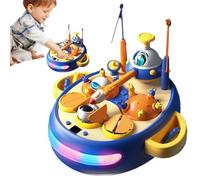 Whack Attack Magnetic Fishing Game Toy - Interactive Light and Sound Game Whack Mole, Multiplayer Magnetic Early Development Toy with Music for 1-4 Players