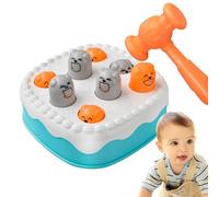 Whack Game Mole - interactive cake shape hammer set, colorful learning toy | early preschool pounding activity with sound lights, fun developmental play for kids educational
