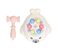 Whack Game Toy Mini Electronic Seal Hammer Toy Early Development Toy Interactive Toy for 2 3 4 5 Years Old Boys Girls (Yellow)