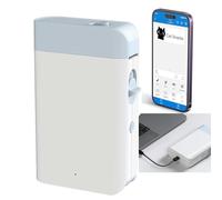 WhAeoy Handheld Label Printing Machine, Multiple Templates Available for Phone, Built-in Cutter Allows, Easy Peel Off/stick, Quickly Create/420 Labels, for Kitchen Home, Office,A