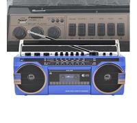 WhAeoy Retro Cassette Player, Cassette Player Radio(Memory Card/USB/Aux/TF/Tape), AM/FM/SW1-2 Three Bands, Classic 80S Style, 5.0 Bluetooth Speakers, for Family Gathering Travel,Blue