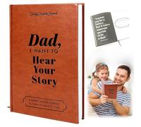 Whaikin Dad,I Want to Hear Your Story,A Father’s Guided Journal to Share His Life&Love,Leather Wrapped Hardback Dad Journal Book Portable Diaries for Father's Day Gifts Father's Birthday Gifts