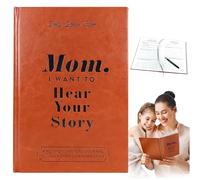 Whaikin Mom,I Want To Hear Your Story,A Mother's Guided Journal to Share Her Thoughts and Memories,Mum Tell Me Your Life Story Journal,Leather Wrapped Hardback Great Gift For Mum's Birthday(Brown)