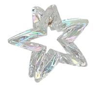 Whakano 2 Stück Stern Haarspangen,Mittelgroße Pentagramm Claw Clip,Haarstyling Zubehör,Rutschfeste Haarklammern,Haarschmuck für Girls Mädchen Damen und Frauen,Haar Clips für Dünnes Dickes Haar,Weiß