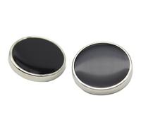 Whakano Pack of 10 Round Buttons for Sew-On Metal Buttons with Shaft, Craft Buttons, Clothing Buttons, Replacement Buttons for DIY Sewing Coats, Cardigan, Suit, Shirt, Gift Box Decoration, Black