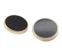 Whakano Pack of 10 Round Buttons for Sew-On Metal Buttons with Shaft, Craft Buttons, Clothing Buttons, Replacement Buttons for DIY Sewing Coats, Cardigan, Suit, Shirt, Gift Box Decoration, Black Gold