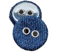 Whakano Pack of 10 Round Buttons for Sewing, DIY Craft Buttons, 2 Hole Decorative Buttons with Fabric Cover, Eyelet Buttons, Replacement Buttons for DIY Sewing, Jumper, Coats, Cardigan, Suit, Shirt