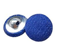 Whakano Pack of 10 Round Buttons for Sewing, DIY Craft Buttons, Decorative Buttons with Fabric Cover, Eyelet Buttons, Replacement Buttons for DIY Sewing Jumper, Coats, Cardigan, Suit, Shirt, Navy, 10