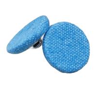 Whakano Pack of 10 Round Buttons for Sewing, DIY Craft Buttons, Decorative Buttons with Fabric Cover, Flat Eyelet Buttons, Replacement Buttons for DIY Sewing Jumper, Coats, Cardigan, Suit, Shirt, Sky