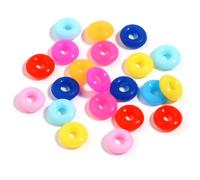 Whakano Pack of 100 Silicone Rubber Stoppers, Spacer Beads for Crafts, O Rings Closure Beads, Spacer Charms, Perfect for DIY Crafts, Jewellery Making, Bracelets, Necklaces, Colourful, 7 mm