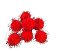 Whakano Pack of 1000 Glitter Pompoms for Crafts, Christmas Decoration Ball, Mini Pom Poms, for Craft Making, Colourful Pompoms for Party Decoration, Easter, Clothing, DIY Creative Craft Decoration