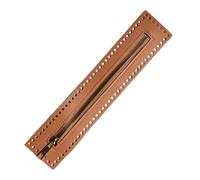 Whakano Pack of 2 PU Leather Zip for Sewing, Zips, 27 cm x 5.5 cm, Zip Replacement Bags, Crochet Accessories, Zipper for Bags, Handbag, Crochet Bags, Craft Projects, Dark Brown