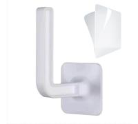 Whakano Pack of 4 Self-Adhesive Hooks, Long L-Shaped Adhesive Hooks, Extra Strong, Practical Adhesive Nails, Wall, Towel Hooks, Door Hooks, Towel Holder, for General Bathroom, Kitchen, Living Room
