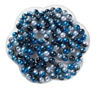 Whakano Pack of 500 Round Beads for Threading, Colour Gradient Beads Made of ABS, Loose Beads with Hole, Craft Beads for DIY Making Jewellery, Bracelet, Necklaces, Clothing, Key Ring Decoration, Dark