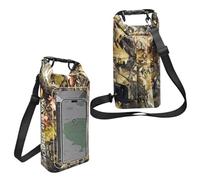 Whakano Waterproof Bag 2L with Rolltop Closure, Shoulder Bags Pack Sack with Adjustable Shoulder Strap, Dry Bag for Outdoor, Kayaking, Swimming, Rafting, Beach and Water Sports, Leaf, 34,5x7,5x13,5cm