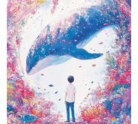 Whale 5D Diamond Art Kits, Sea Diamond Art for Beginners Adults, DIY Cross Stitch Embroidery Crafts Pictures, DIY Round Full Drill Crystal Kits, for Home Wall Decor, Gifts for Women 20x20in 7-6944