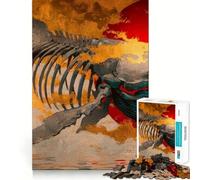Whale And Red Sun - Middle Part 1000-piece Jigsaw Puzzles Brain Training Fun Tight Interlock No Gaps Bonding Activity for Loved Ones (50x75cm)