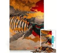 Whale And Red Sun - Middle Part Jigsaw for Teenagers1000 Pieces Mind Boost Game Firm Fit Secure Assembly Bonding Activity for Loved Ones (38x52cm)
