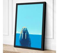 Whale at the Surface Canvas Wall Art Print 30x20 Inch