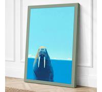 Whale at the Surface Canvas Wall Art Print 30x20 Inch (76 x 51 cm)