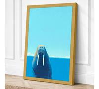 Whale at the Surface Canvas Wall Art Print 36x24 Inch (91 x 61 cm)